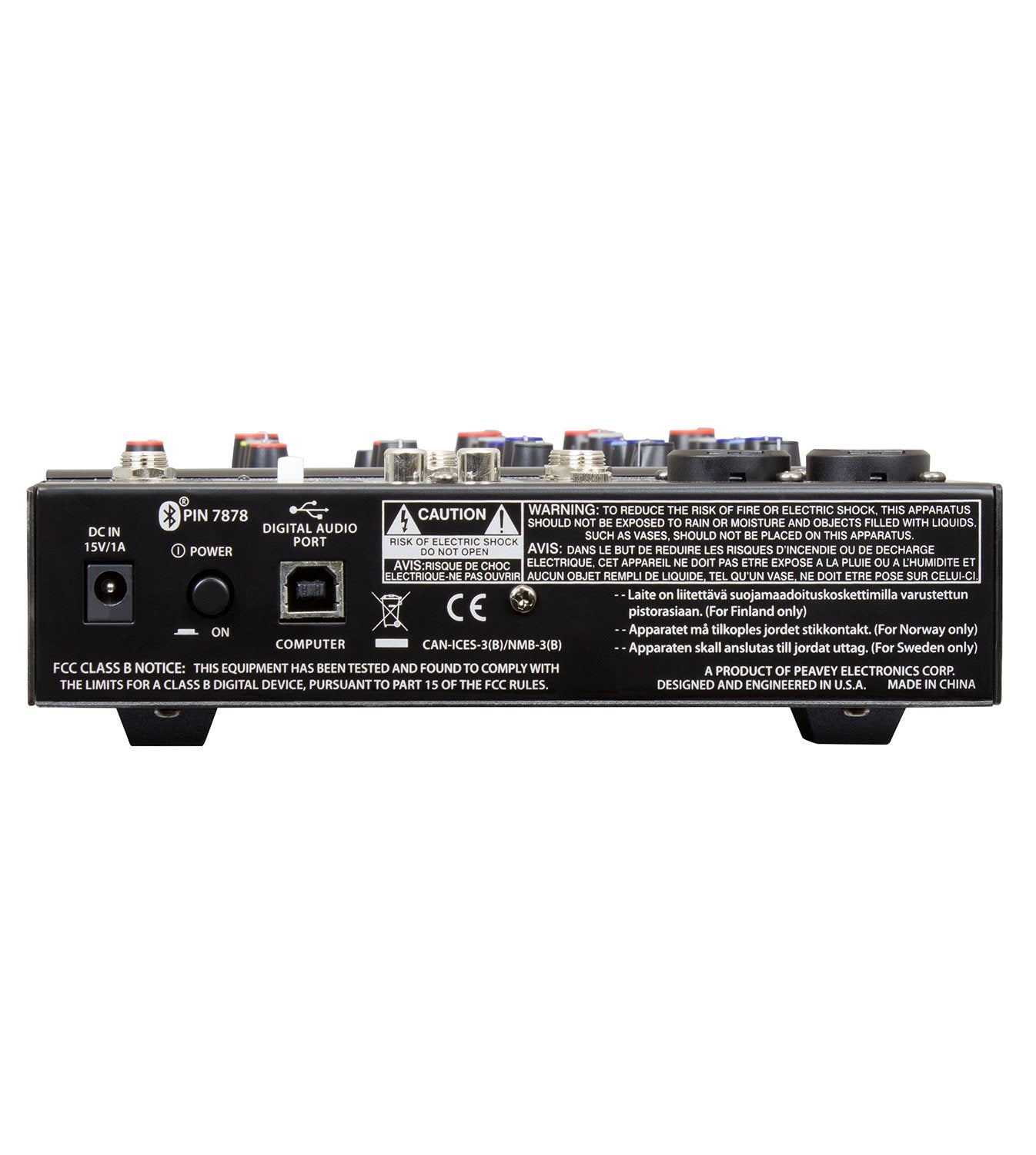 Peavey PV6 BT 6 Channel Compact Mixer with Bluetooth