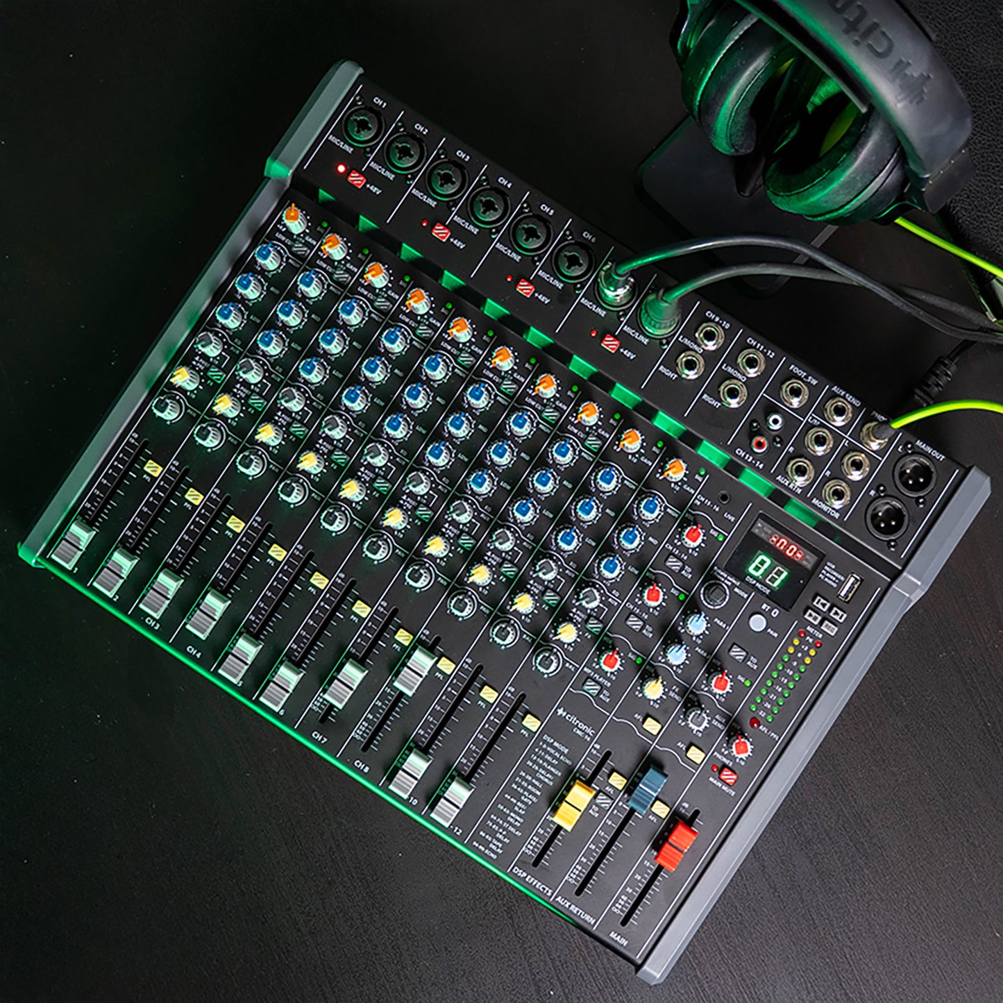 Citronic CMC-series 16 Channel Mixing Console - DSP & USB/PC/BT Player