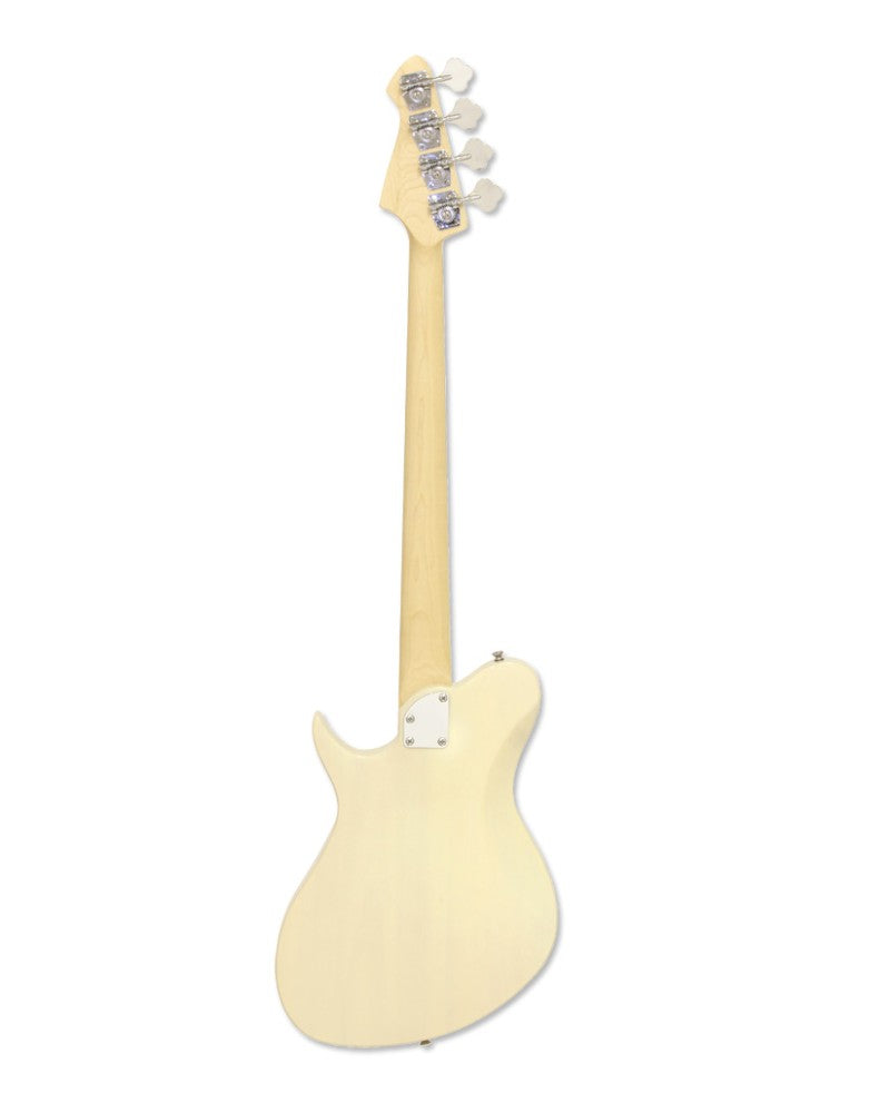 Aria Pro II J-B Jet Bass Guitar - See-Through Vintage White