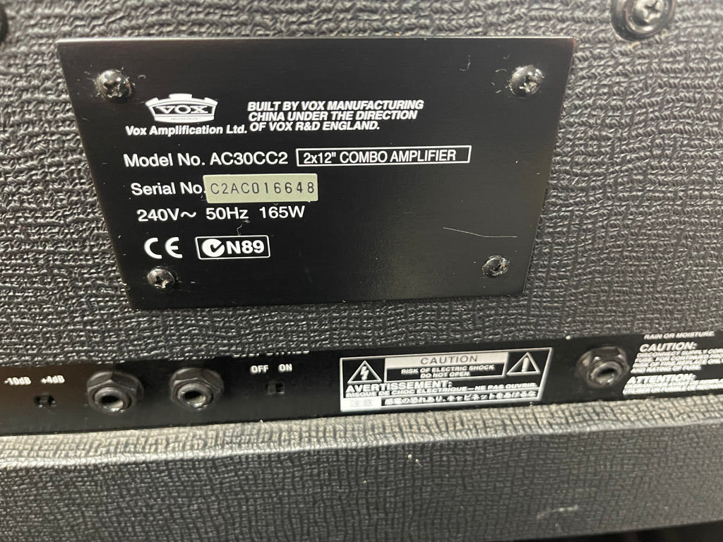 Vox AC30 CC2 30w Guitar Combo Amp - COLLECTION ONLY.