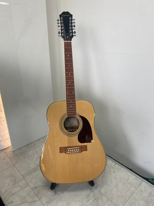 USED Epiphone DR 212 NA 12 String Acoustic Guitar inc. Hard Case