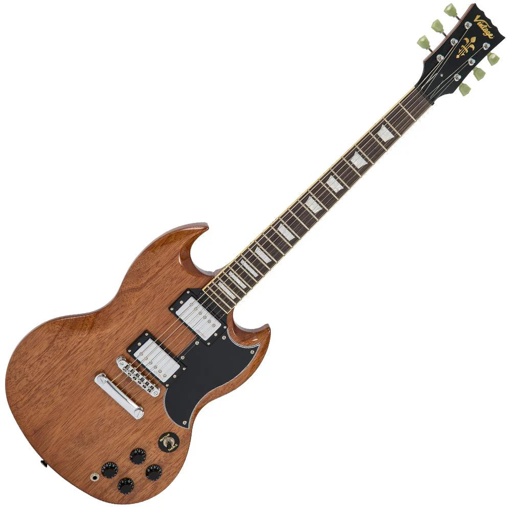 Vintage VS6 ReIssued Electric Guitar - Natural Mahogany