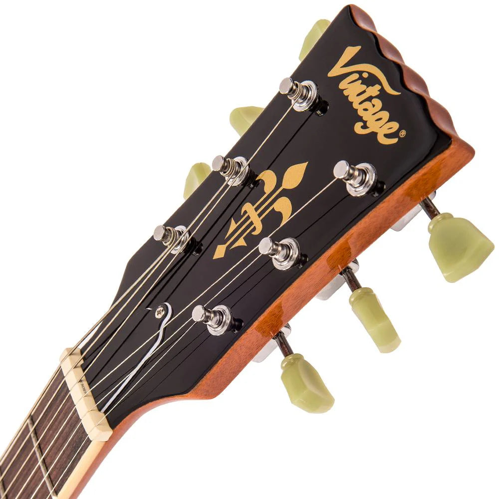 Vintage VS6 ReIssued Electric Guitar - Natural Mahogany
