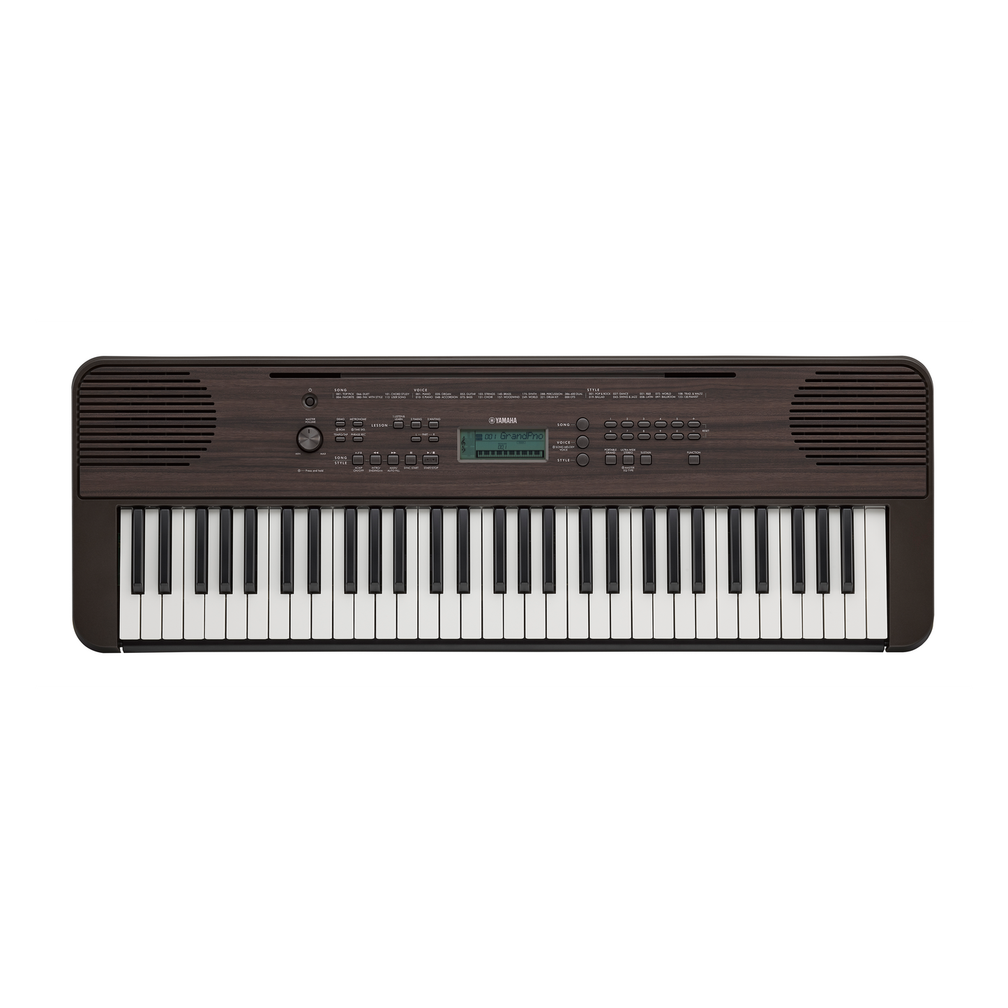 PSR-E360 Home Keyboard With Dark Walnut Wood Effect