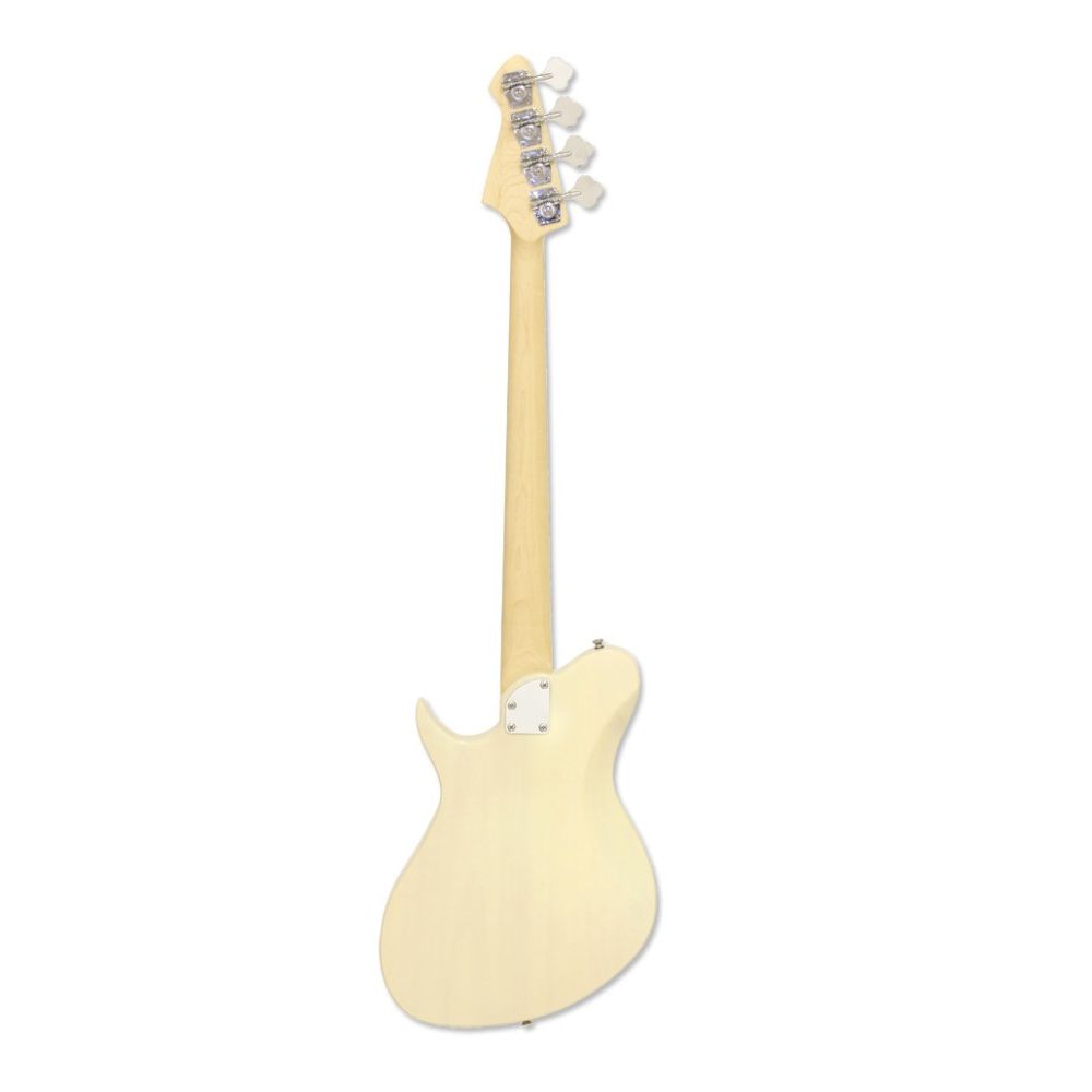 Aria Pro II J-B Jet Bass Guitar - See-Through Vintage White