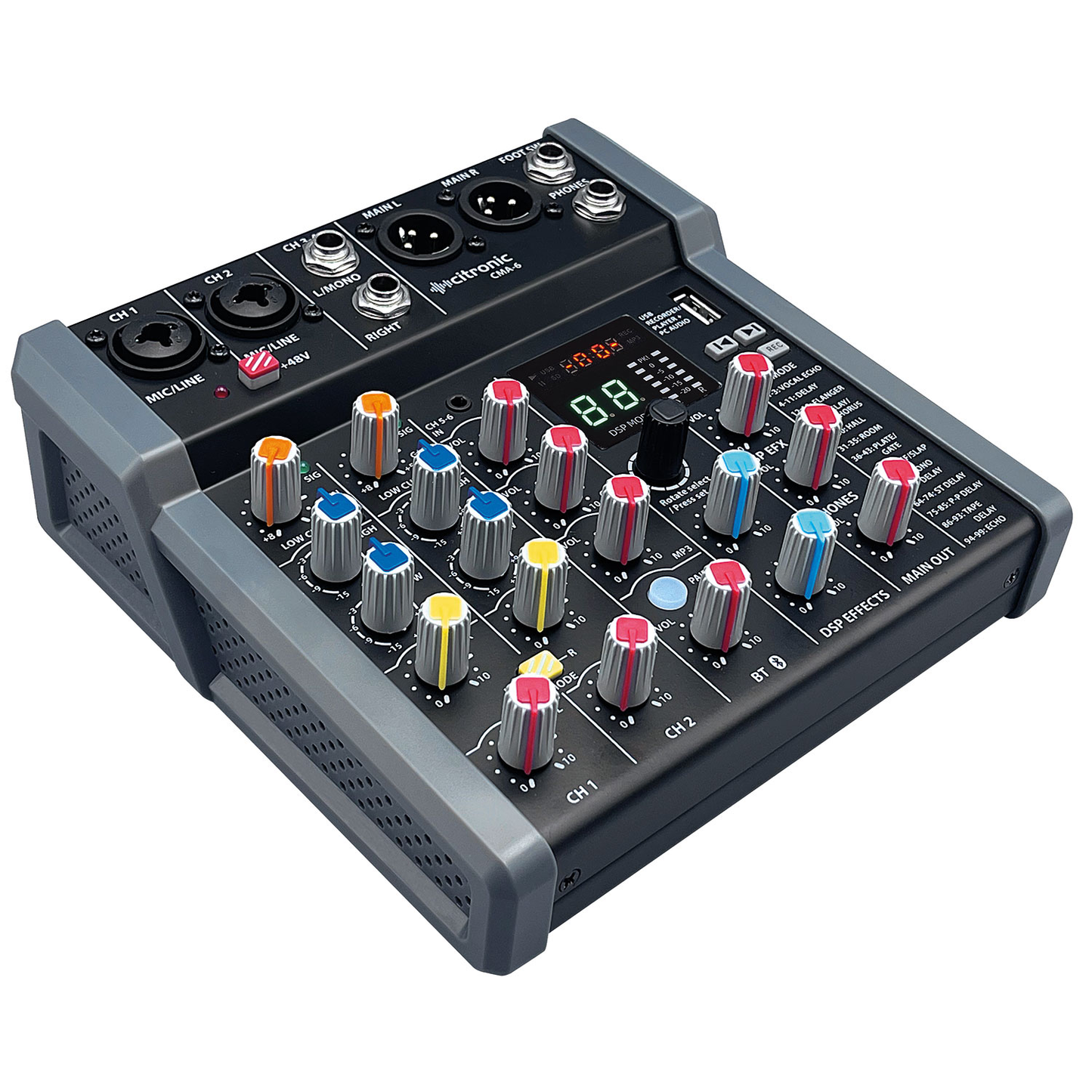 CMA-series Compact Mixers with DSP, USB Play/Record/PC and Bluetooth