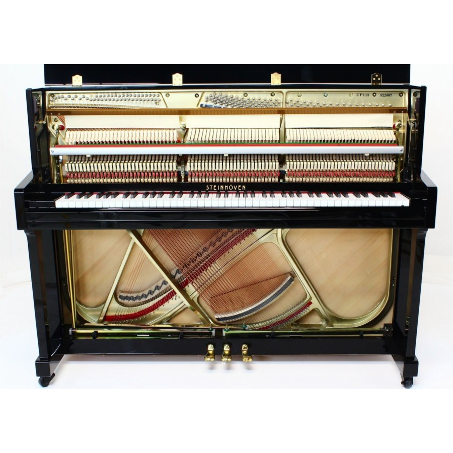 Steinhoven SU113 Small Upright Piano in Polished Ebony