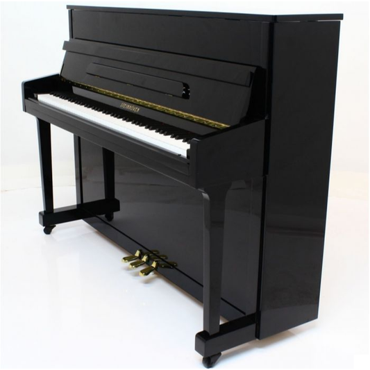 Steinhoven SU113 Small Upright Piano in Polished Ebony