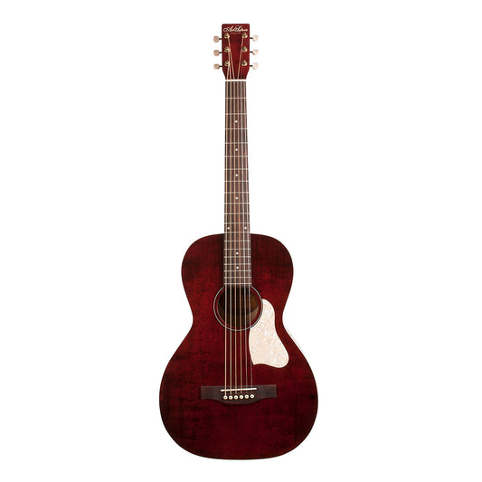 Art & Lutherie Roadhouse Tennessee Red A/E Parlor Electro Acoustic Guitar