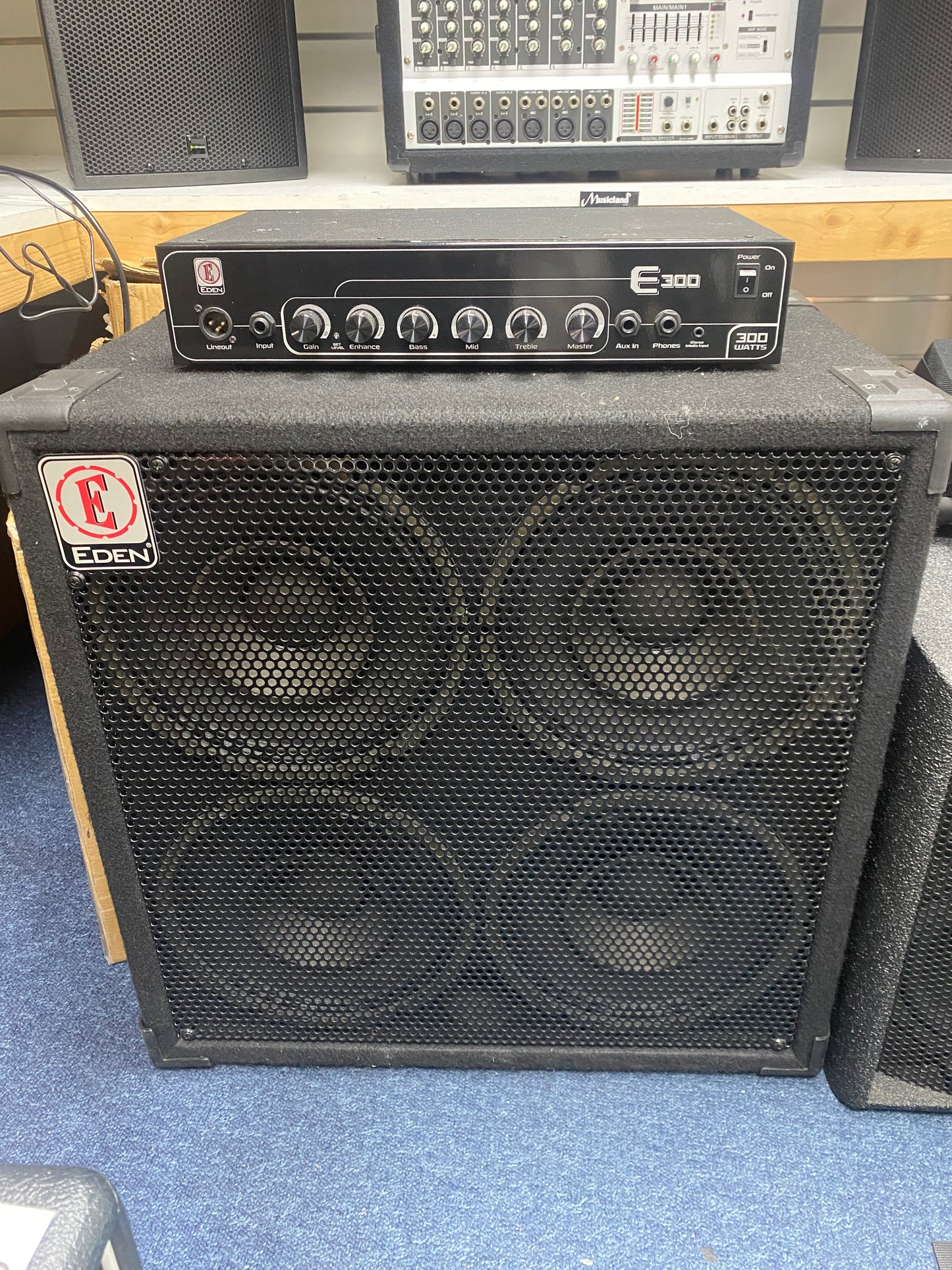 Eden E300 300w Bass Guitar Head and 4x12" Cabinet