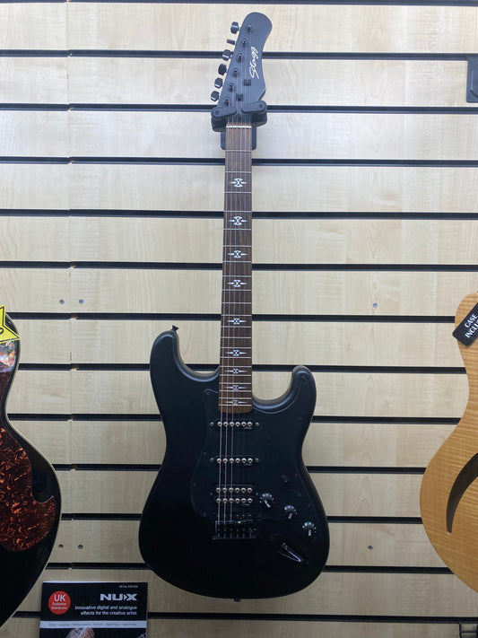 Stagg Matte Black Stratocaster Electric Guitar