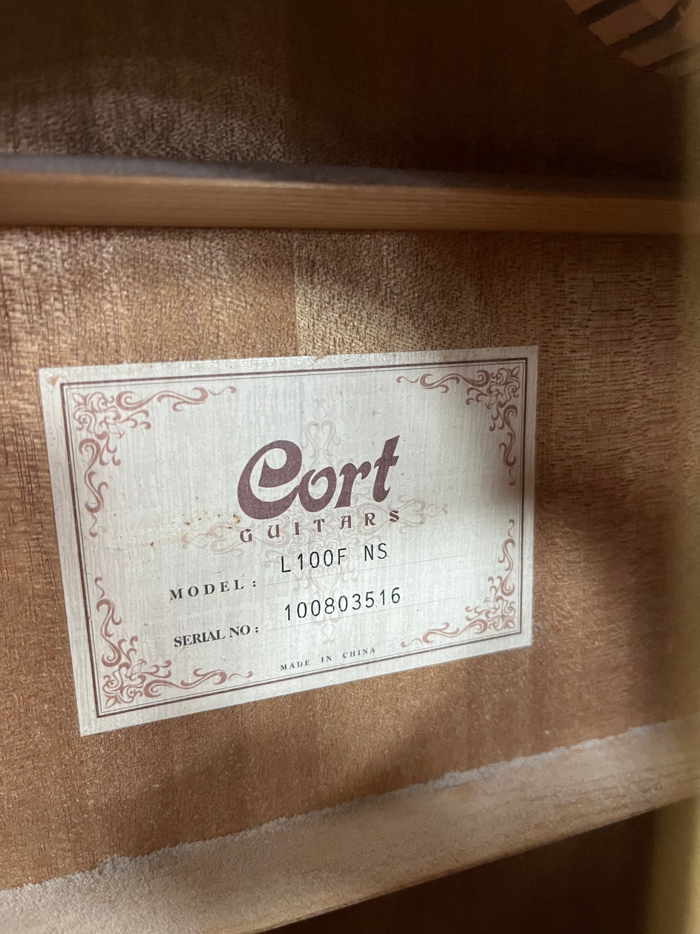 Beautiful Cort L100F NS Electro Acoustic Guitar