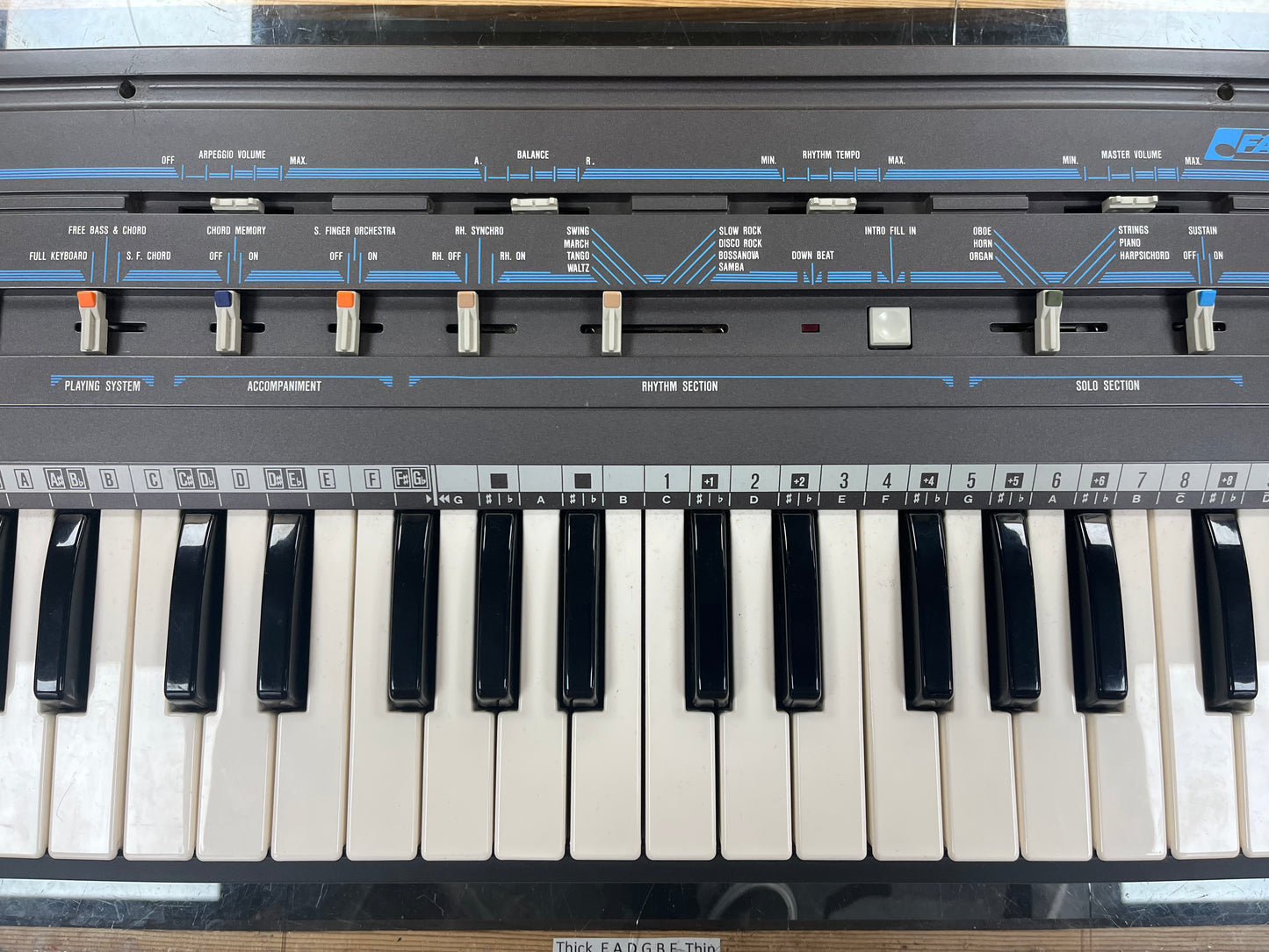 Vintage 1980s Farfisa FK 50 49 Key Keyboard & Manual, Box