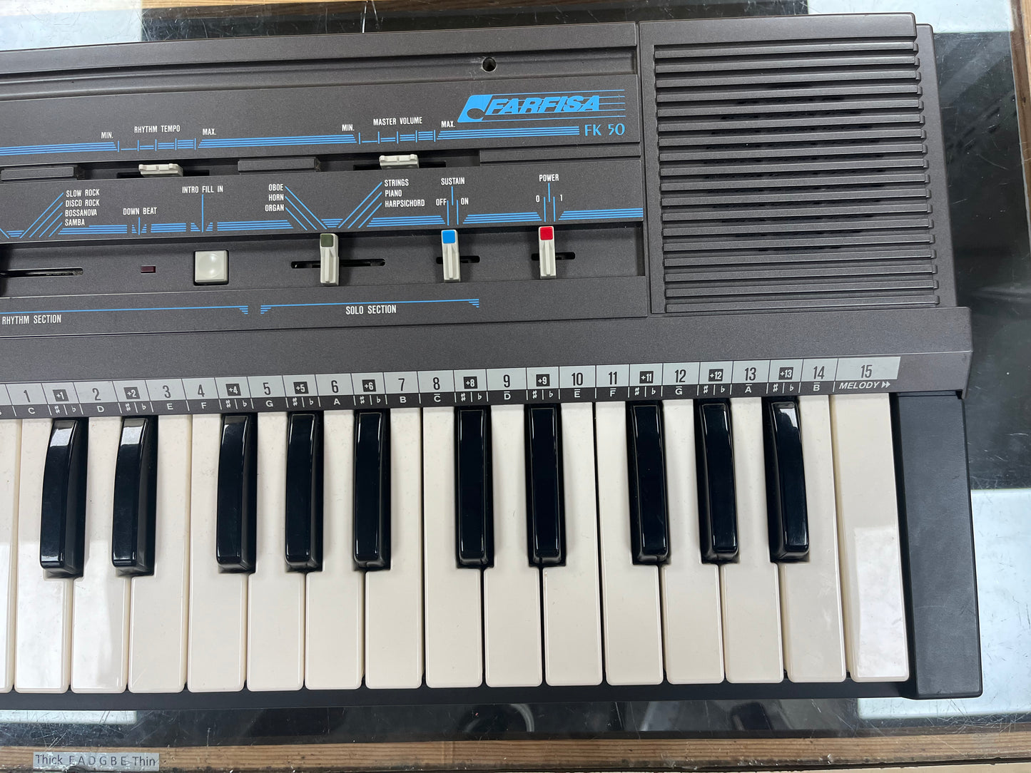 Vintage 1980s Farfisa FK 50 49 Key Keyboard & Manual, Box