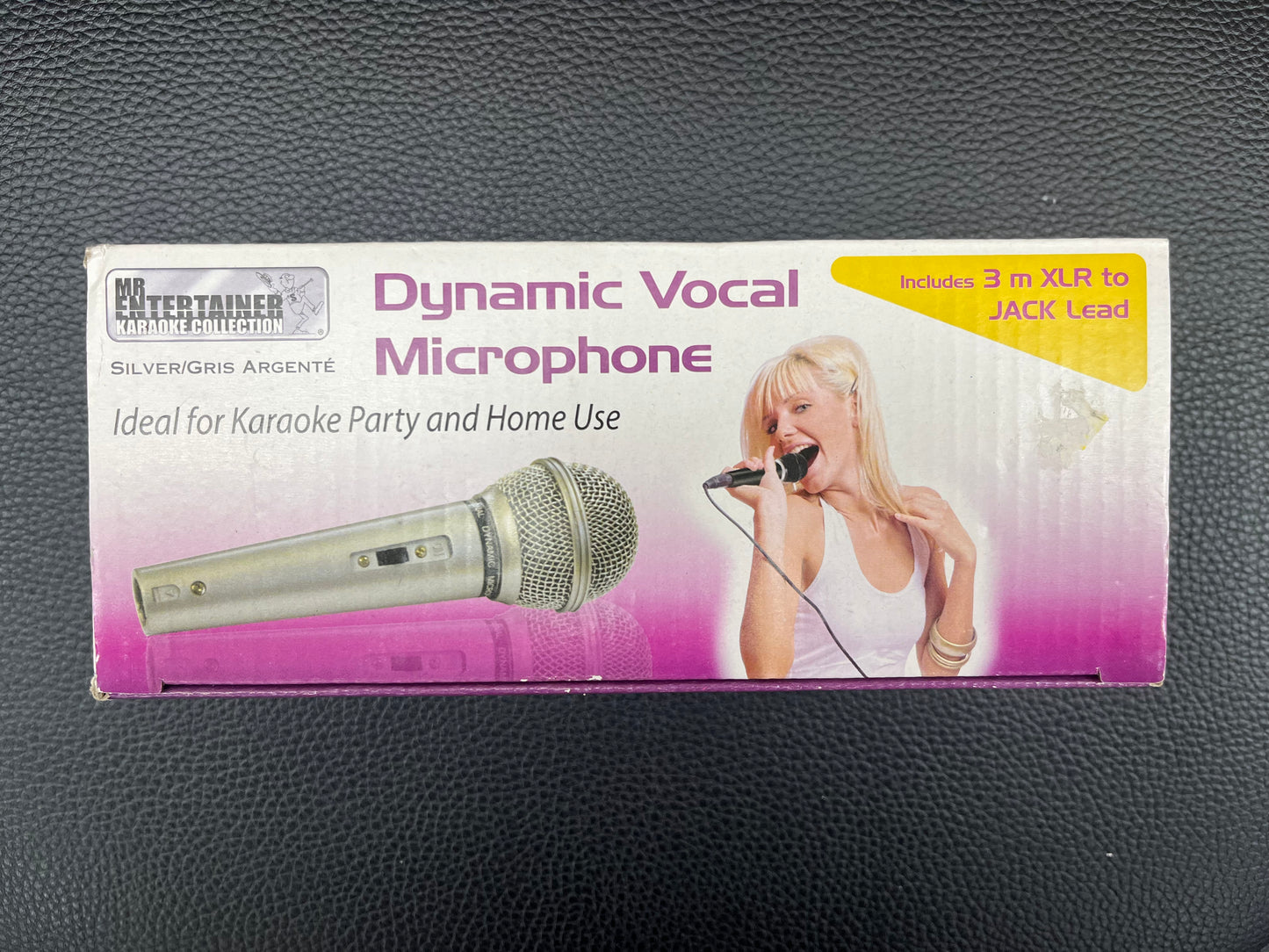 Mr Entertainer Dynamic Vocal Microphone & 3M XLR to Jack Lead