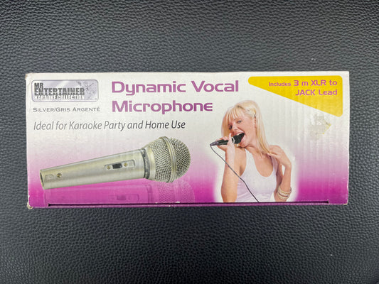 Mr Entertainer Dynamic Vocal Microphone & 3M XLR to Jack Lead