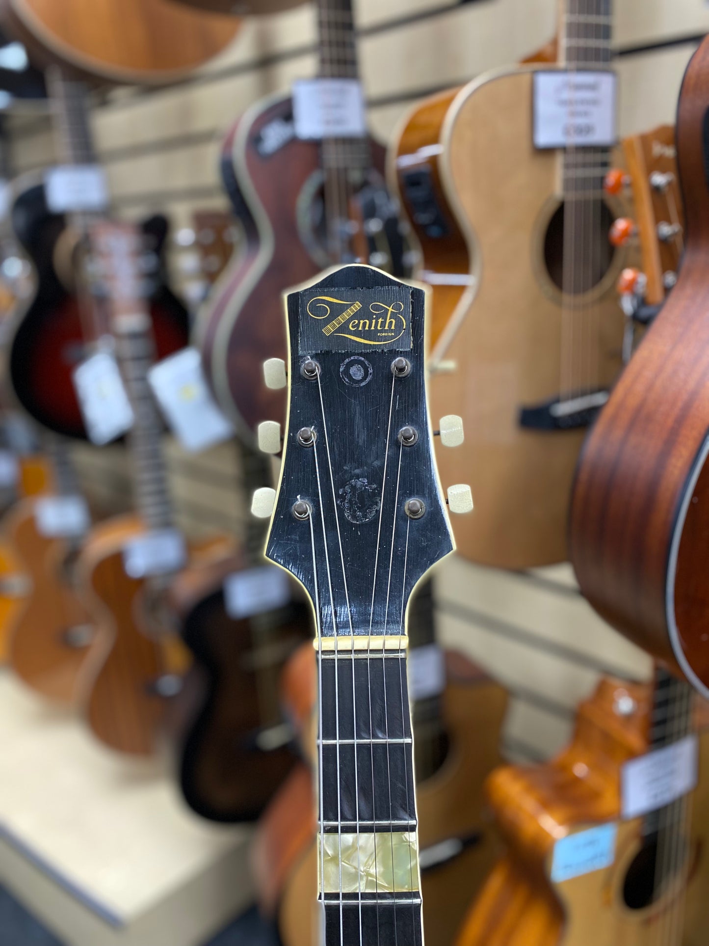 Vintage 1950s Zenith Super Cutaway Deluxe Model 33 Archtop Guitar