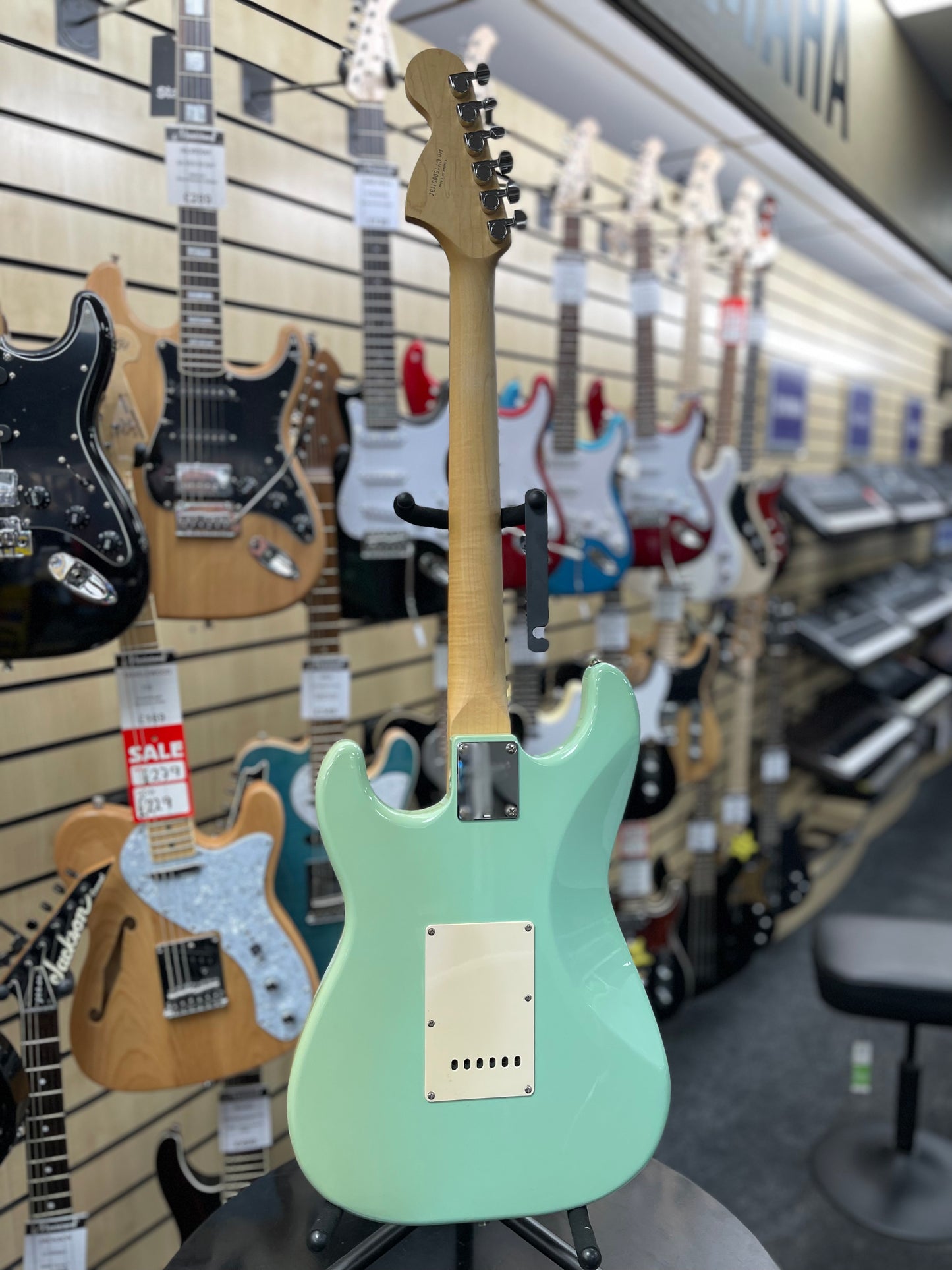 Squier by Fender Stratocaster Electric Guitar - Surf Green.