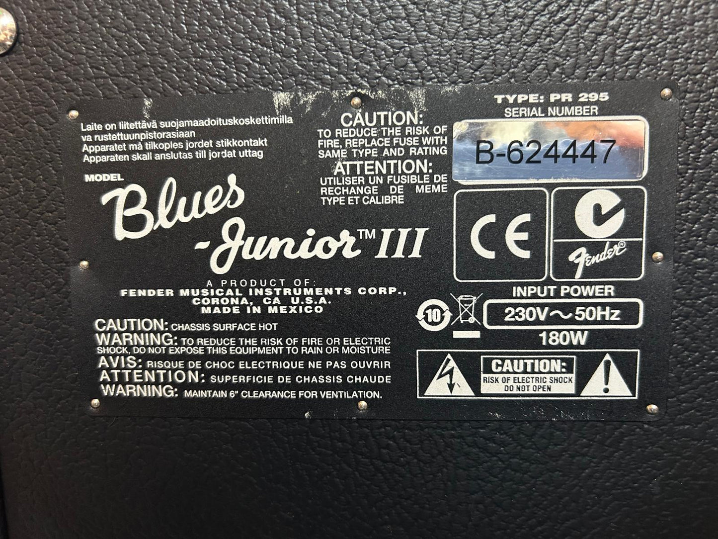 Fender Blues Junior III 15-Watt 1x12" Guitar Combo