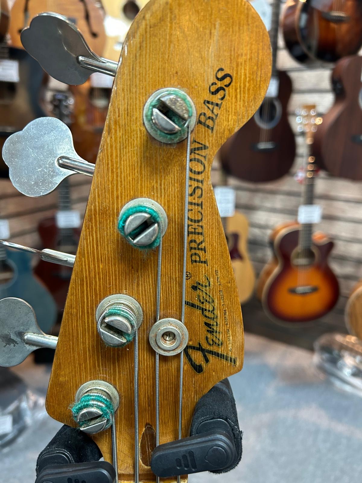 Vintage 1975 Sunburst Fender Precision P Bass & Hard Case