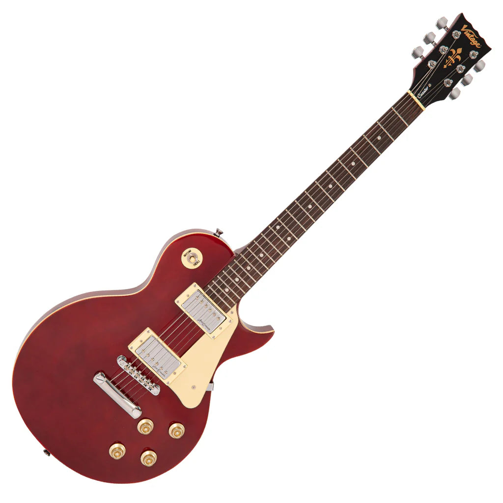 Vintage V10 Coaster Series Electric Guitar - Wine Red