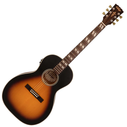 Vintage Historic Series 'Parlour' Electro-Acoustic Guitar - Vintage Sunburst