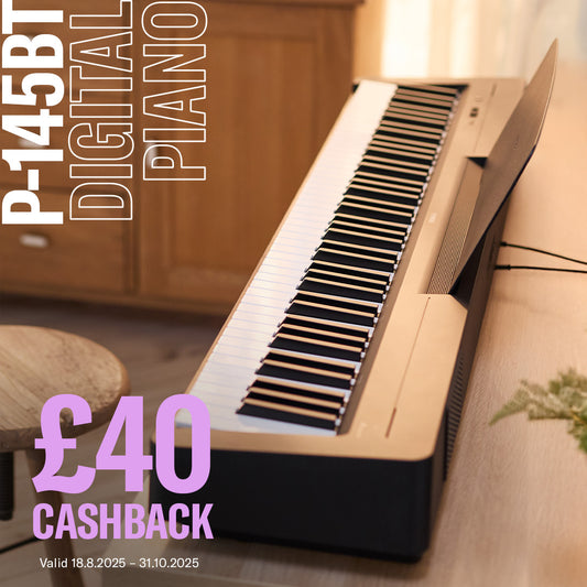 Yamaha P-145BT Portable Piano Black with Bluetooth