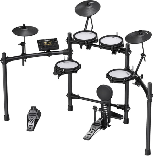 Nux DM-210 Digital Drum Kit w/Mesh Heads (Aux, Bluetooth, Coach Function,  MIDI USB & Headphone Output) - Black