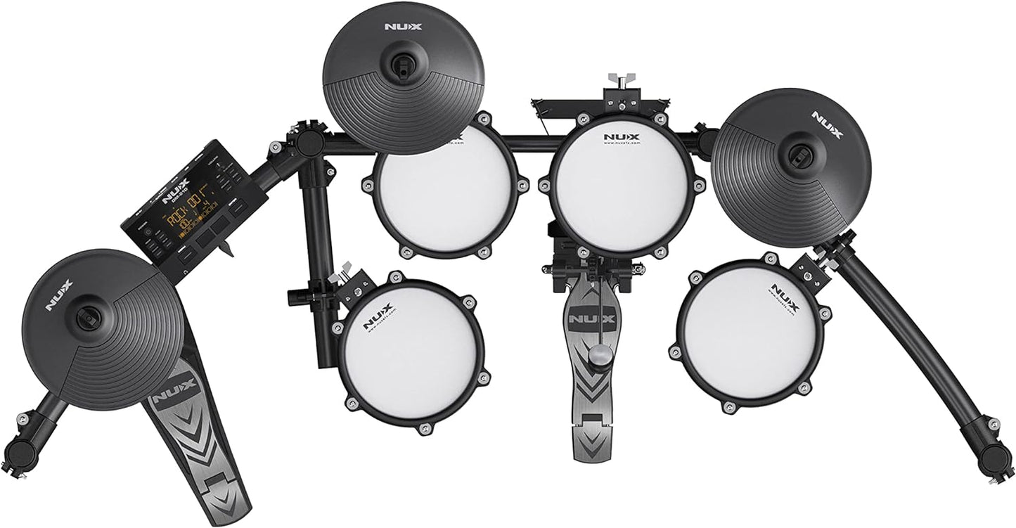 Nux DM-210 Digital Drum Kit w/Mesh Heads (Aux, Bluetooth, Coach Function,  MIDI USB & Headphone Output) - Black