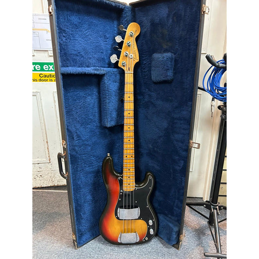 Vintage 1975 Sunburst Fender Precision P Bass & Hard Case