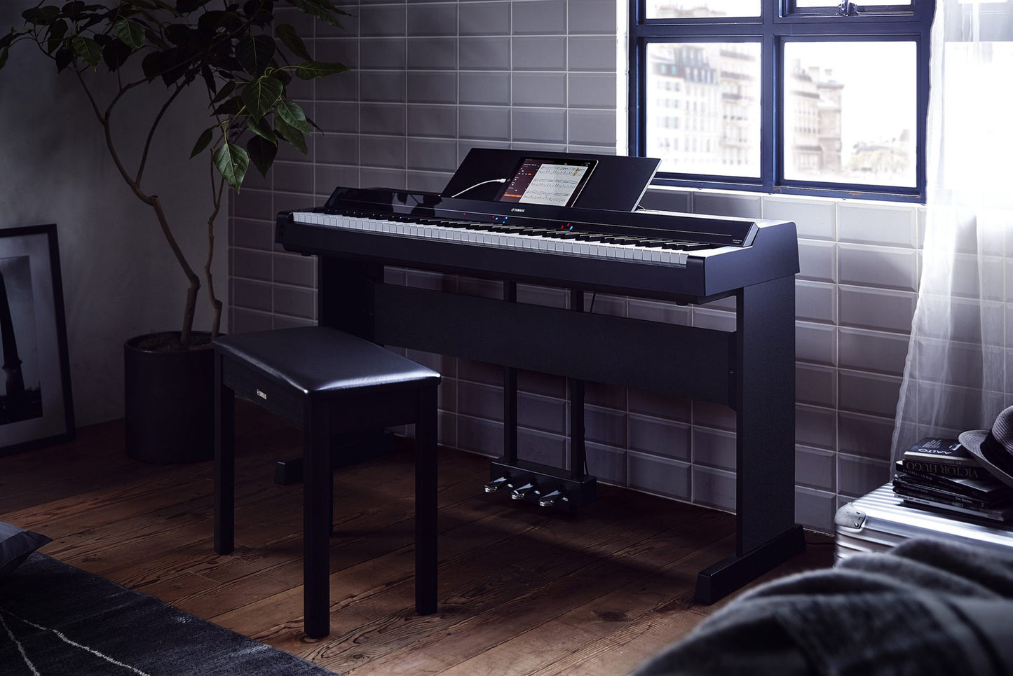 P-S500 White Digital Piano Pack Complete with Stand and Pedal Attachment